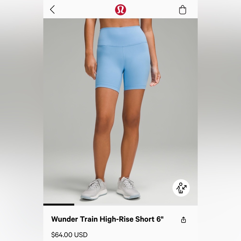 Lululemon WunderUnder Train high rise short 6” NWT